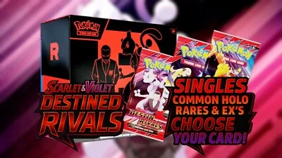 Destined Rivals 2025 Pokémon Singles – Holo Rare, Common, EX – Choose Your Card! - Image 1 of 4