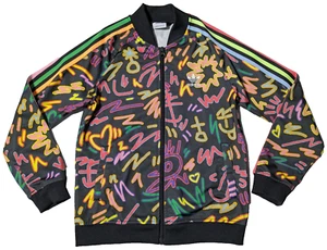 ADIDAS Love Unites Superstar Boys Youth Small Black Zip Track Jacket - Picture 1 of 23