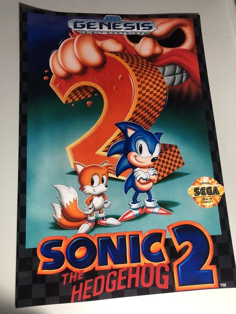 Sega Genesis Classic Art - Sonic the Hedgehog Wars Video Game Cover Poster  11x15