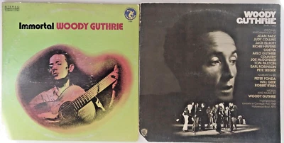 Lot 2 Woody Guthrie LPs ~ IMMORTAL WOODY GUTHRIE, A TRIBUTE TO WOODY GUTHRIE ~ - Imagem 1 de 4