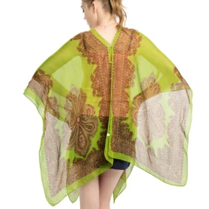 Women Chiffon Shawl Wraps Cover Up Bolero Cardigan Sun Cape Beach Scarf - Picture 1 of 27