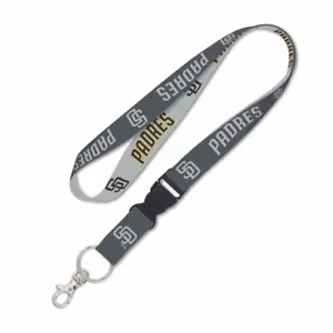SAN DIEGO PADRES KEYCHAIN LANYARD WITH DETACH BUCKLE 1" WIDE 22" LONG MLB - Picture 1 of 1