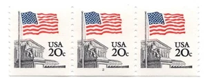 Scott #1895 Flag over Supreme Court Plate # Coil of 3 Stamps - MNH P#2 - Picture 1 of 1