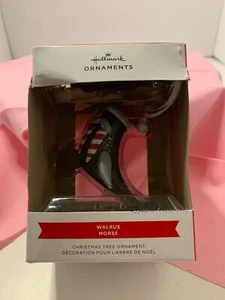 Hallmark Festive Walrus Morse Grey Christmas Ornament  Walmart Exclusive New - Picture 1 of 2