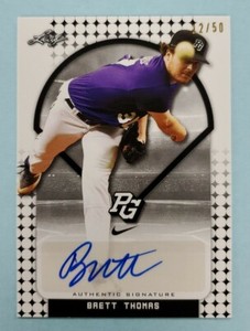 2018 Leaf Perfect Game Brett Thomas Auto Black #BA-BT1 Card 12/50