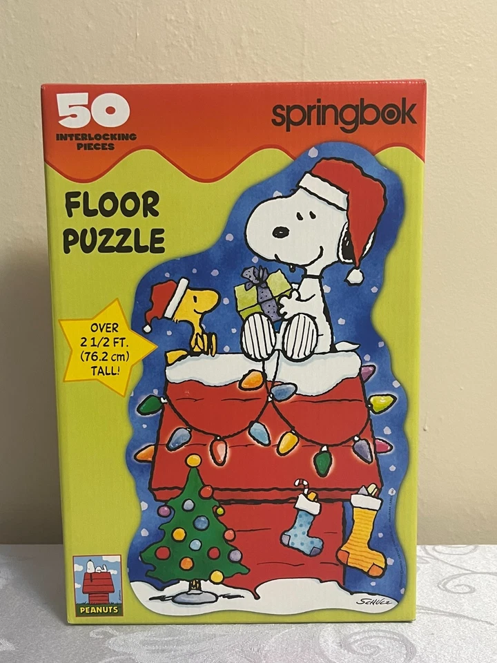 Peanuts Christmas Snoopy Woodstock 50 Pcs Floor Puzzle Springbok XZL8006