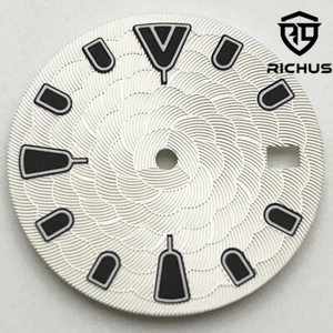 RICHUS 28.5mm Green Luminous Sterile Watch Dial​ Fit NH35 Automatic Movement  - Picture 1 of 8