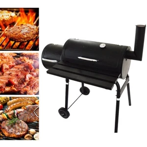 Barbecue Grill Offset Smoker Charcoal BBQ Rack Oven Outdoor Picnic Stove 30" - Picture 1 of 17