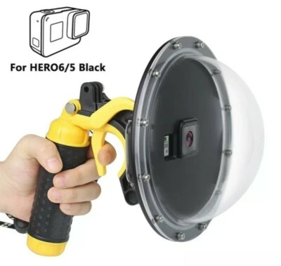 Waterproof Dome Port Camera Diving Lens Cover w/ Trigger Grip for GoPro Hero 5 6 - Image 1 of 4