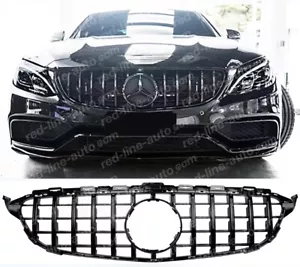 Mercedes C-Klasse 2014-18 W205 C205 a205 s205 glänzend schwarz gt Grill PANAMERICANA - Bild 1 von 5