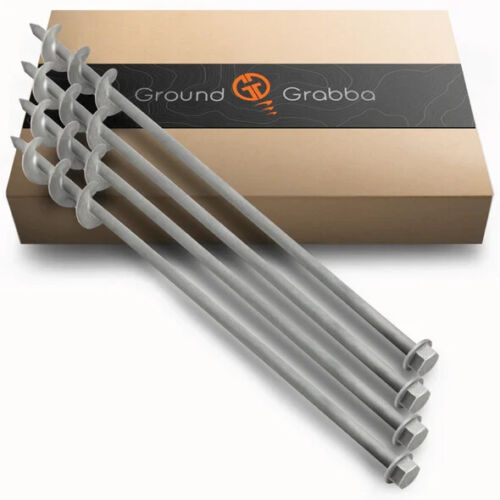 Groundgrabba Bodenanker Schraube Kit - 2 Fuß Erdungsanker - 4er-Pack Erdungsschraube