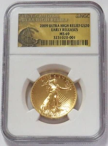 2009 GOLD $20 ULTRA HIGH RELIEF UHR 1 OZ COIN NGC MINT STATE 69 EARLY RELEASES - Picture 1 of 2
