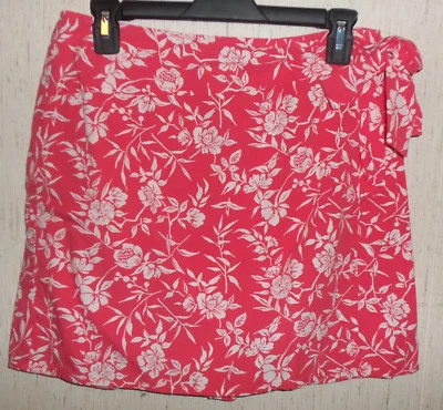 EXCELENTE PANTALÓN CORTO MUJER BLANCO CIERVO CORAL ESTAMPADO FLORAL TALLA 8 Foto 1 de 3