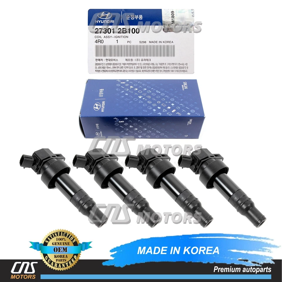 ⭐GENUINE⭐ Ignition Coils for 2012-2020 Accent Veloster Rio Soul 1.6L 273012B100 - Image 1 of 4
