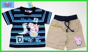 Brand New Peppa Pig George t-shirt top Tshirt shorts kids summer boys 2pc set - Picture 1 of 1