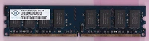 2GB 1x2GB PC2-6400 DDR2-800 NANYA BLUE NT2GT64U8HB0JY-25D DESKTOP MEMORY STICK - Picture 1 of 2