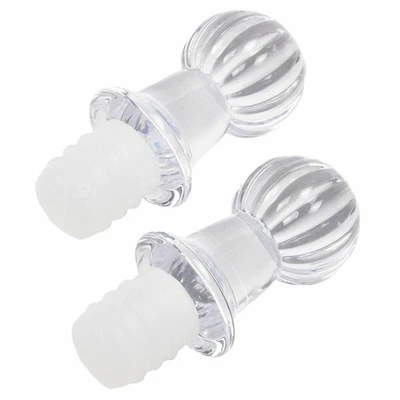 Juego de tapones para botellas de vino Chef Craft de plástico duradero de triple sello de 2 piezas Foto 1 de 2