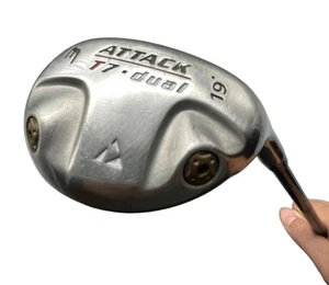 Club de golf híbrido Attack T7 Dual E 19 grados Tourlite bajo par grafito LEER - Imagen 1 de 8