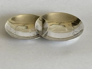 Vintage Italian Silver Solar Eclipse Linked Miniature Dishes - Space / Universe - Picture 1 of 11