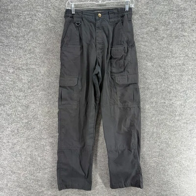 Pantalones cargo tácticos 5.11 para hombre 28/32 negros tiro medio delanteros planos bolsillos de algodón Foto 1 de 4