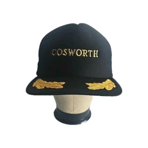 Sombrero de camionero Cosworth negro ~ Snapback ~ malla - Imagen 1 de 10