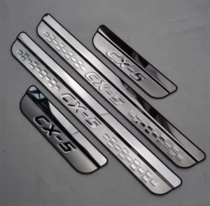 Mazda CX-5 2017-2023 Stainless Steel Door Sill Protector Scuff Plates 4pcs - Picture 1 of 2