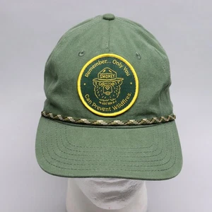 Cappello Smokey The Bear Berretto Verde Foresta Adulto Snapback Regolabile Corda Patch - Foto 1 di 7