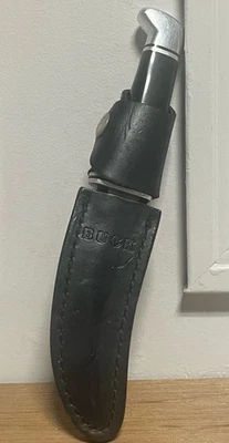Vintage Buck 118A Fixed Blade Knife USA w/ Original Leather Sheath - Image 1 of 4