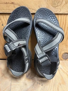 Chaco Z/1 Men’s 9 Adjustable Strap Classic Sandals Gray Black Stripes - Picture 1 of 13