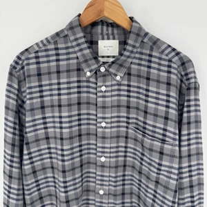 Billy Reid XL Gray Plaid Button Down Shirt Mens Long Sleeve Cotton Standard Fit - Picture 1 of 7
