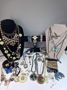 Art Nouveau Jewellery Bundle Butterfly Necklaces Whimsical Vintage Ornate x30 - Picture 1 of 21