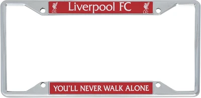 Liverpool FC Accesorios Coche Fútbol Metal Placa Marco Etiqueta Frontal Foto 1 de 4