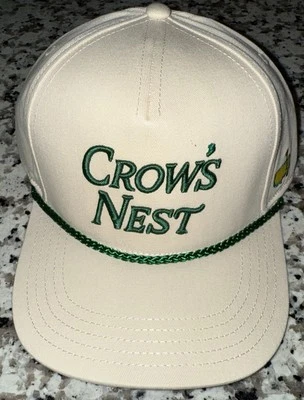 NEW 2025 Masters “Crow’s Nest” Tan Trucker Rope Golf Hat Mens From ANGC!