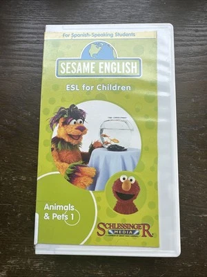 SESAME STREET educational ESL second language Spanish bilingual VHS muppets Pets - Image 1 of 4