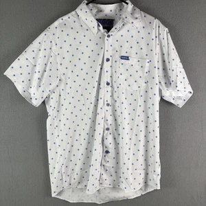 Dixxon Flannel Co Button Down Shirt Mens Large White Logo AOP Polkacide Stretch - Picture 1 of 8