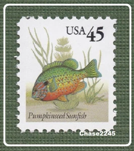 Scott #2481 Pumpkinseed Sunfish - Flora & Fauna Series 45c (Single) 1992 MNH - Picture 1 of 2