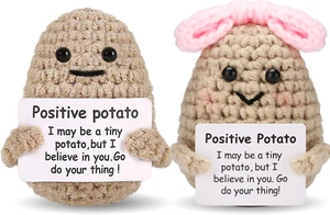 2PCS Positive Potato Couple Fathers Day Birthday Gifts for Women Men - Mom Dad H - Picture 1 of 6