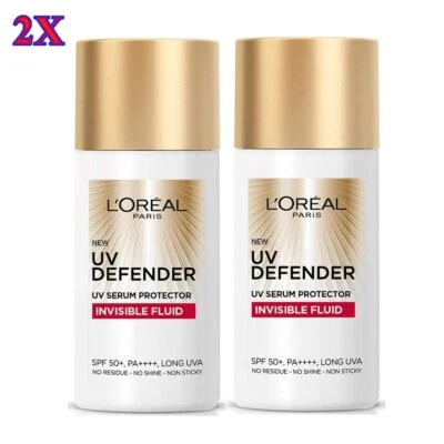 2X L'Oreal Paris UV Defender Invisible Resistance Daily Sunscreen SPF50+ PA++++ - Image 1 of 4