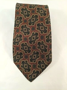 Hand FInished Nautica Silk Burgundy, Green, Beige Silk Tile - Picture 1 of 3