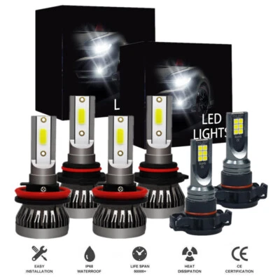 Faro LED haz alto/bajo + bombillas antiniebla para GMC Sierra 3500 2500HD 2008-2020 Foto 1 de 4