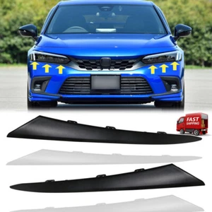 Tira moldura de párpados faros delanteros negro brillante para Honda Civic 2022-2023 - Imagen 1 de 12