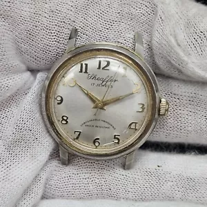 Vintage Sheaffer Mens Wrist Watch 17 Jewel Wrist Watch Mechanical Wind Up Works - Picture 1 of 6