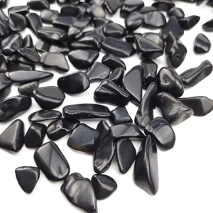 200stk Schwarz Obsidian Quarz Edelstein Trommelstein 20mm Chip Dekorative G621 - Bild 1 von 6
