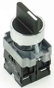 YC-XB2-BD33 22 mm Sel Schalter 3 Pos Haupt 2 OHNE KONT. ERSATZ PASST XB2-BD33C - Bild 1 von 3