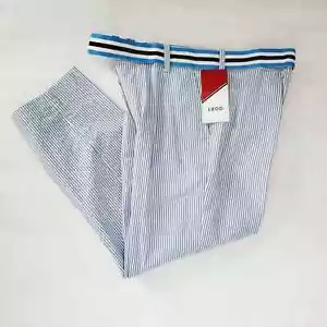 New Izod pinstripe pants and belt size 8 - Picture 1 of 4