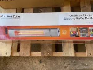 Comfort Zone Outdoor/Indoor Halogen Electric Patio Heater with Remote CZPH20RSL - Picture 1 of 1