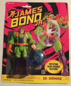 Vintage 1991 James Bond Jr DR DERANGE Figure NEW IN PACKAGE - Picture 1 of 2