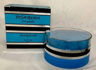 Vintage Rive Gauche Yves Saint Laurent Perfume Dusting Powder 6 oz Boxed HTF! - Image 1 of 4