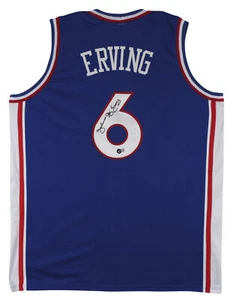 Julius "Dr. J" Erving Authentic Signed Blue Pro Style Jersey BAS Witnessed - Picture 1 of 3