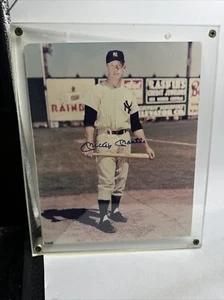 MICKEY MANTLE 8x10 Firma Automática New York Yankees Salón de la fama Losa Sb - Imagen 1 de 6